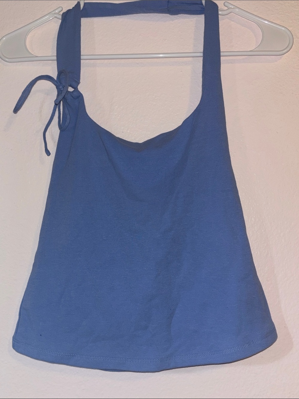Blue Adjustable Tie Women’s Halter Top, Size XS, NWT
